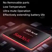 ภาพขนาดย่อของภาพหน้าปกสินค้าSanDisk SSD PLUS 3D NAND 2.5" SATA Solid State Drive Max. 560MB/s ((120G/240G/480G/960G) เหมาะสำหรับโน๊ตบุ๊คและเดสก์ท็อป1-3 วัน รับประกัน 3 ปี จากร้าน Kasena บน Lazada ภาพที่ 13