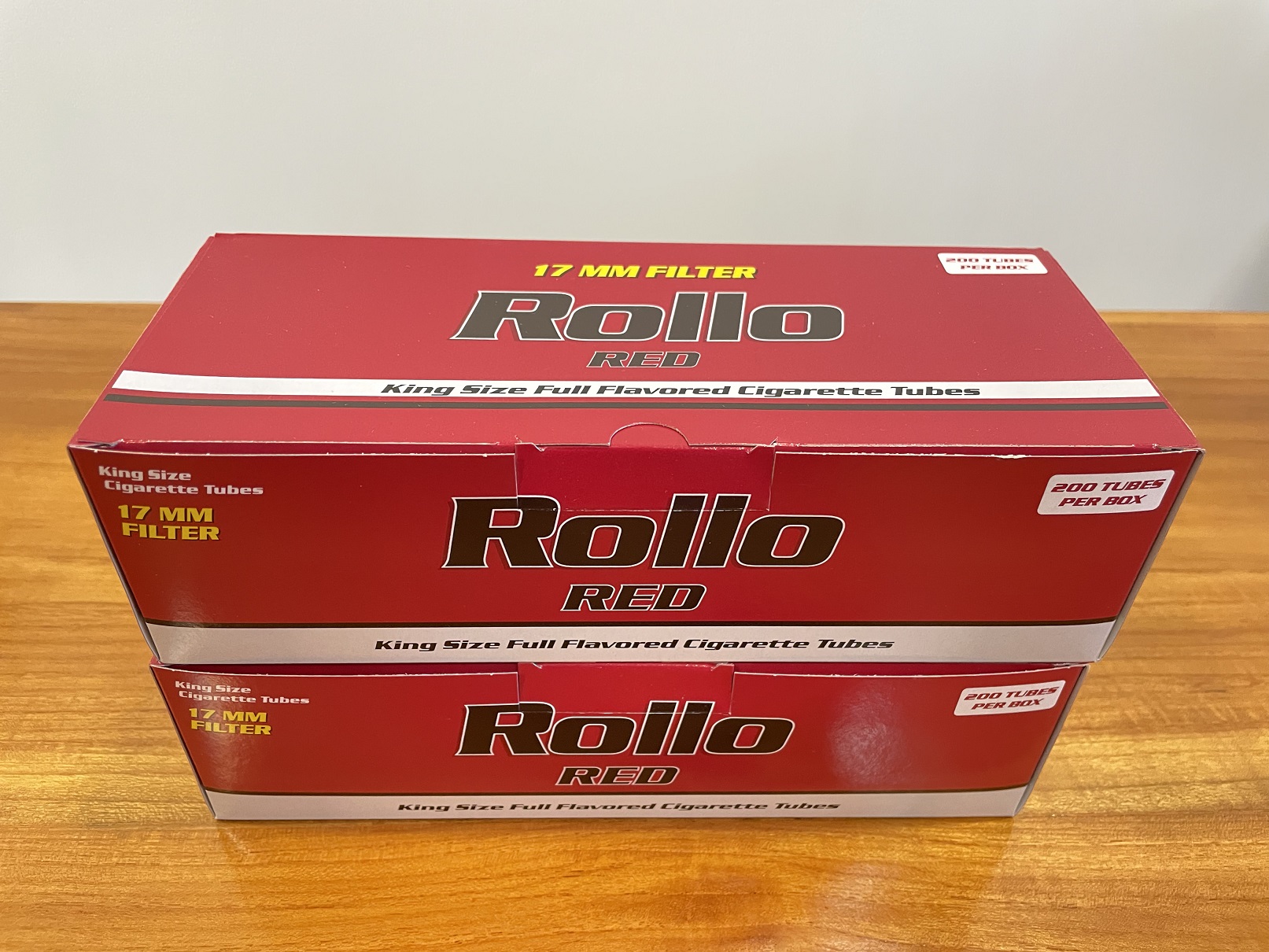Rollo Red หลอดเปล่า โรลโล่ แบบแดง (ร้อน) Rollo Red (Full Flavored) ขนาด 200 ชิ้น ...
