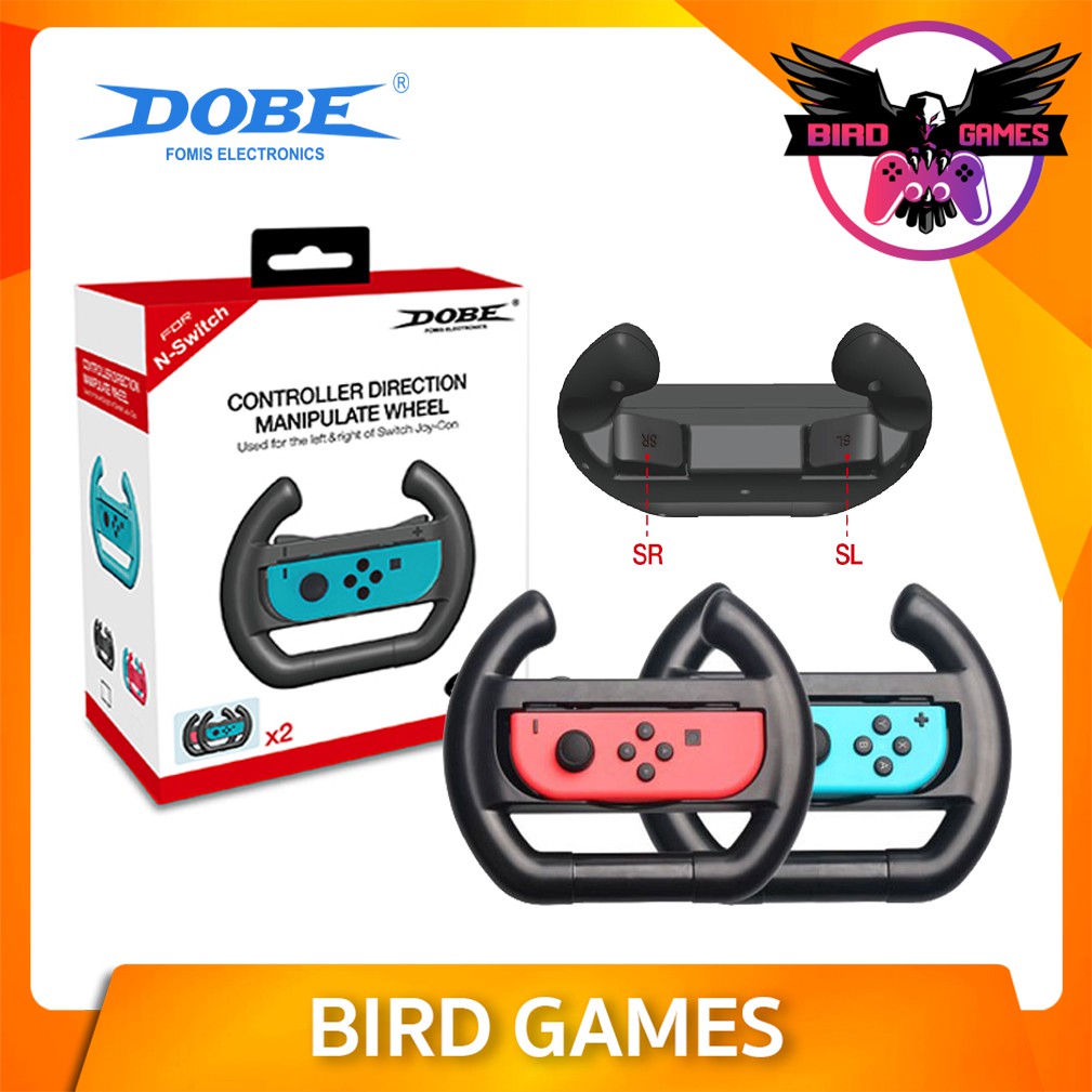 พวงมาลัย Joy-Con Nintendo Switch มี 2 อันในกล่อง ของ Dobe [Dobe Switch Controller Direction Manipulate Wheel] [พวงมาลัย joy-con] [ที่จับจอยคอน switch] [พวงมาลัยจอยคอน]