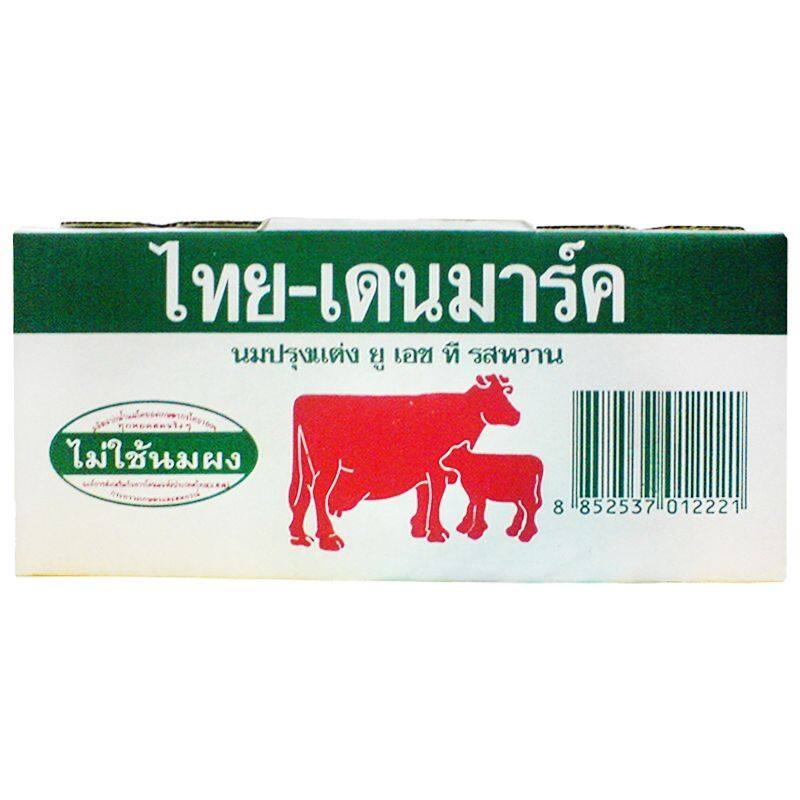 ไทยเดนมาร์ค นมยูเอชทีรสหวาน ขนาด 250 มล. x 12 กล่อง/Thai-Danish Sweet UHT Milk Size 250 ml. X 12 boxes