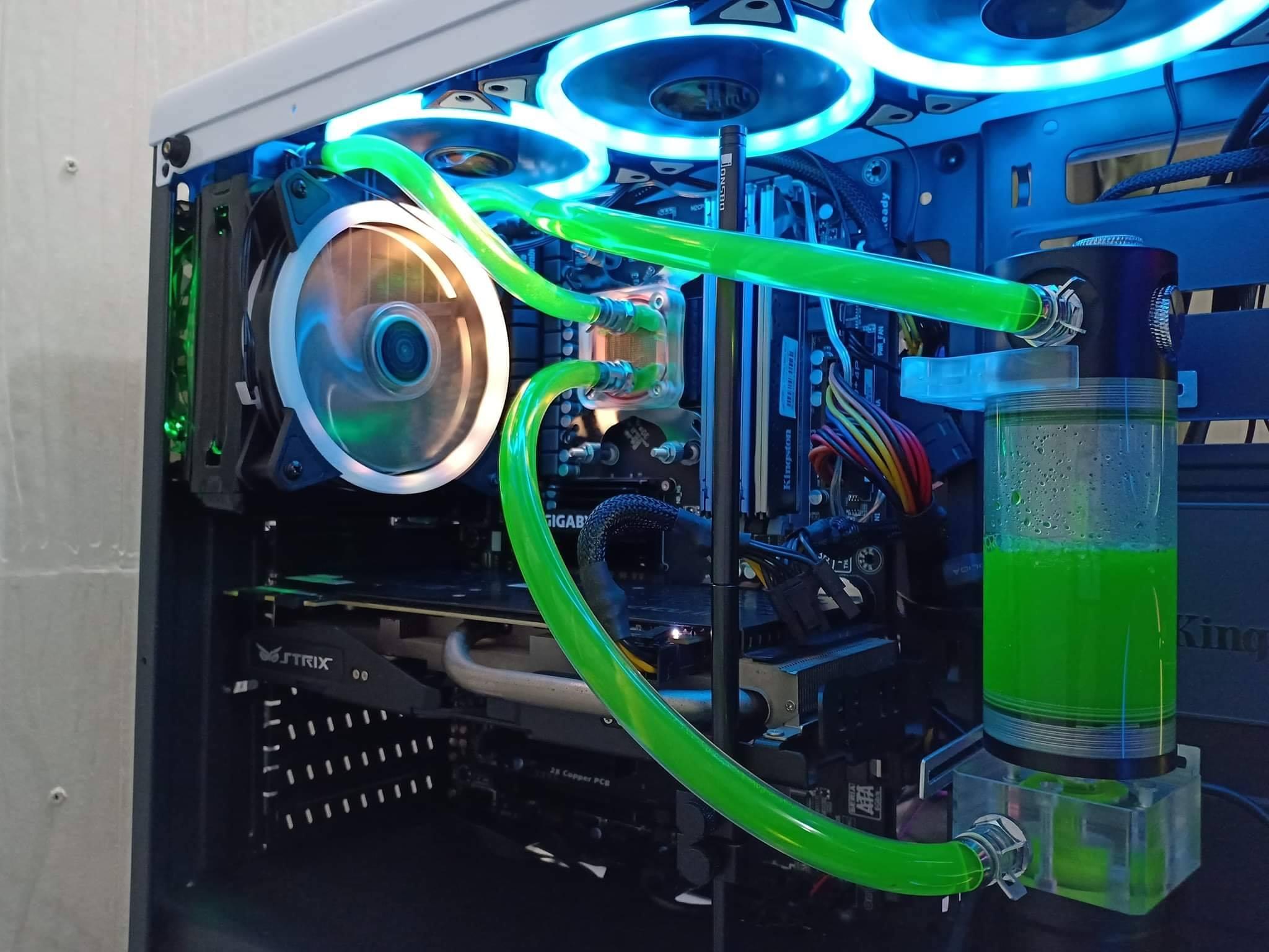 ชุดน้ำเปิด1ตอน ระบายความร้อนCPU ท่ออ่อน ครบชุด รุ่นMaster Grade120 CPU