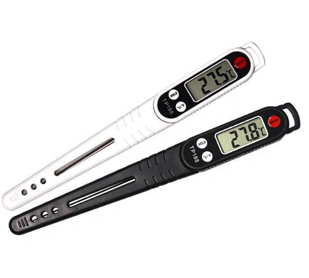 ที่วัดอุณหภูมิ อาหาร ของเหลวหรือของต่างๅ อ่านค่าไว ฟรีแบตกระดุม  Digital Food Thermometer ใช้งานง่าย (สีขาว)