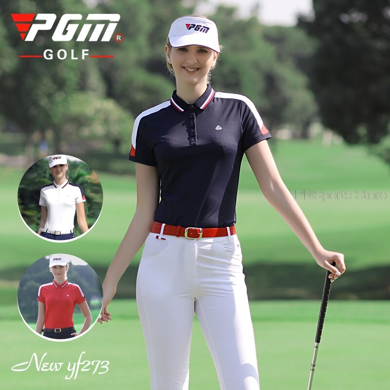 Pgm Sets Short Mouw T-shirt Slender Elastic Broek Sport Pack Women Breathing Sports clothing Casual Golf