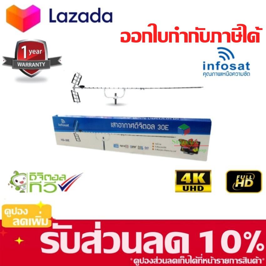 เสาอากาศทีวีดิจิตอล infosat Antenna รุ่น 30E