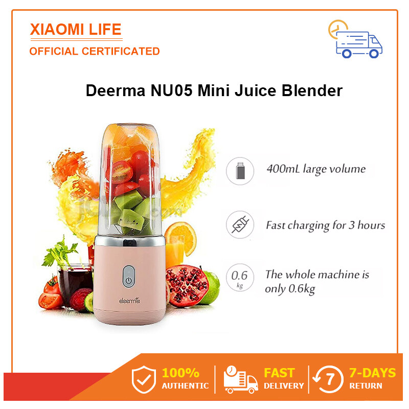 Deerma NU05 Portable Juicer Blender เครื่องปั่นพร้อมแก้วพกพา คั้นน้ำผลไม้ Deerma Portable Juicer NU05 Blenderเครื่องปั่นผลไม้แบบน้ำหนักเบา พกพาสะดวก