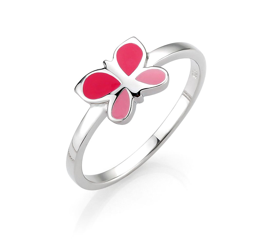 Twinkle Time Jewelry  แหวนเงินแท้ 92.5% สำหรับเด็กเเละผู้หญิง รุ่น Baby Butterfly Ring