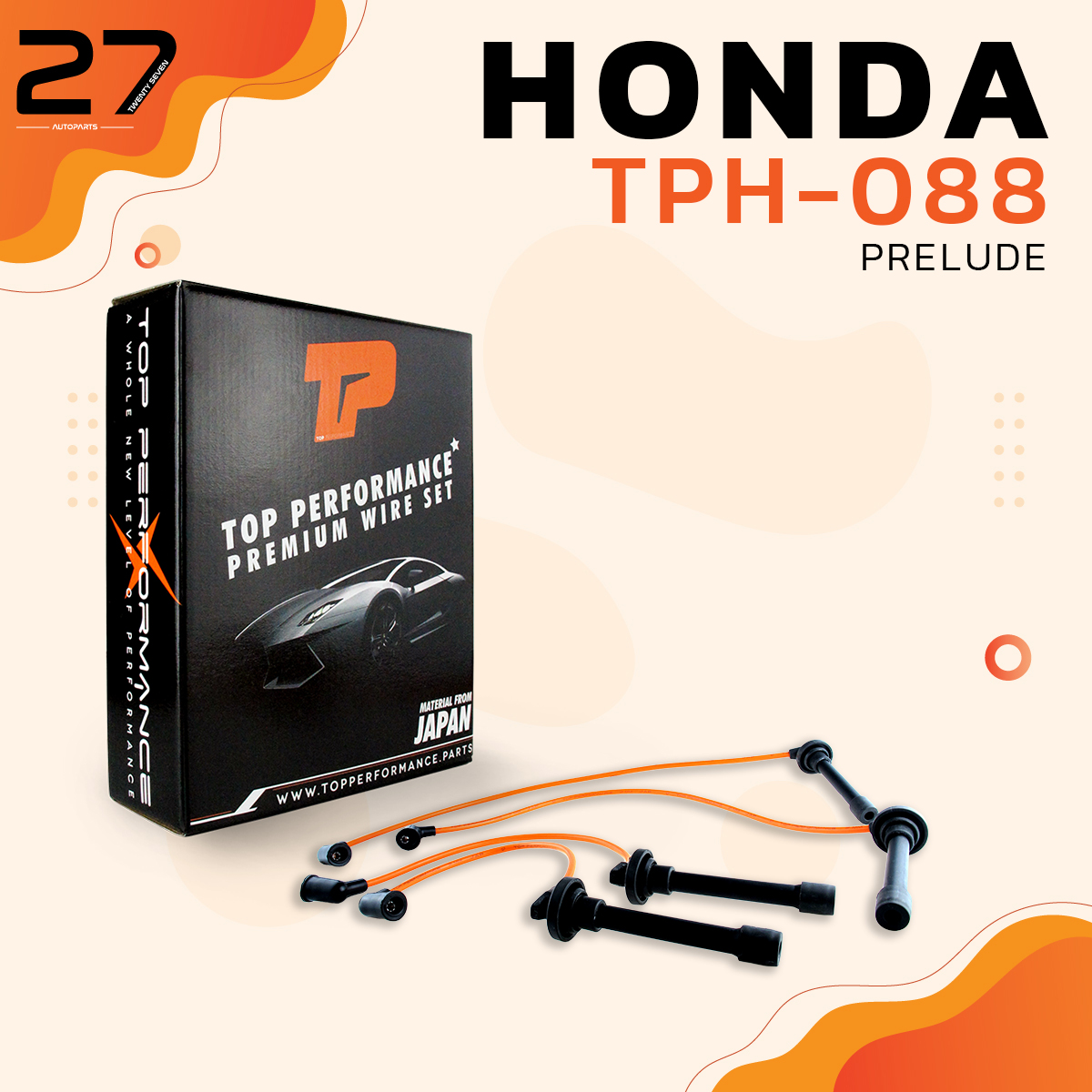 สายหัวเทียน HONDA PRELUDE - รหัส TPH-088 - TOP PERFORMANCE MADE IN JAPAN