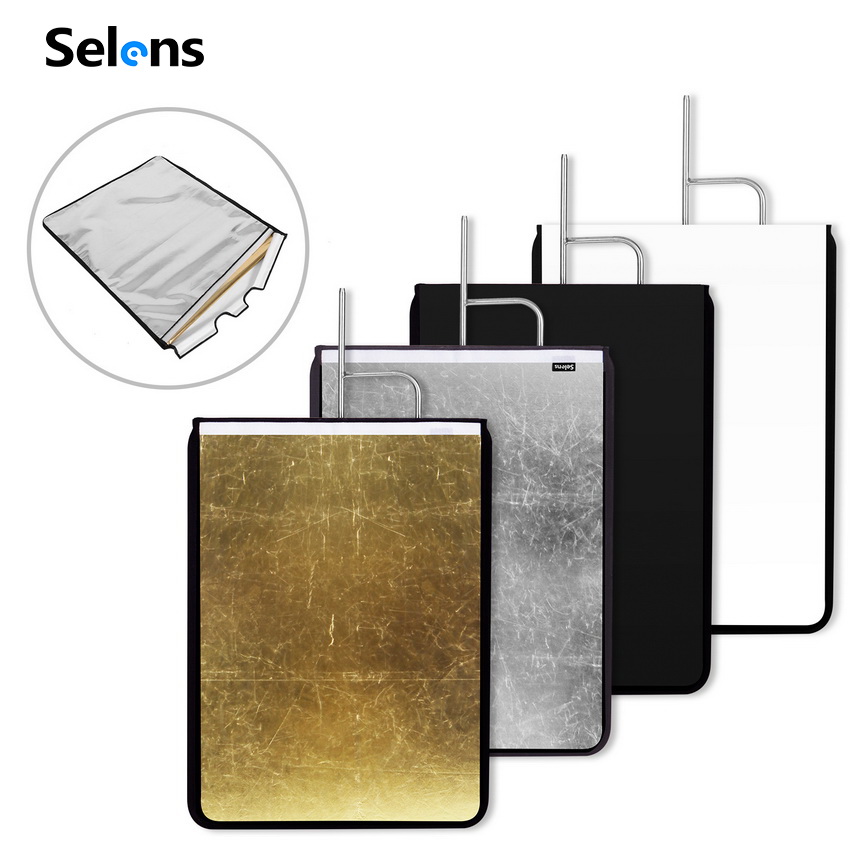 Selens Stainless Flag Panel Cloth 4 in 1 Reflector Diffuser  For Photo Video Studio