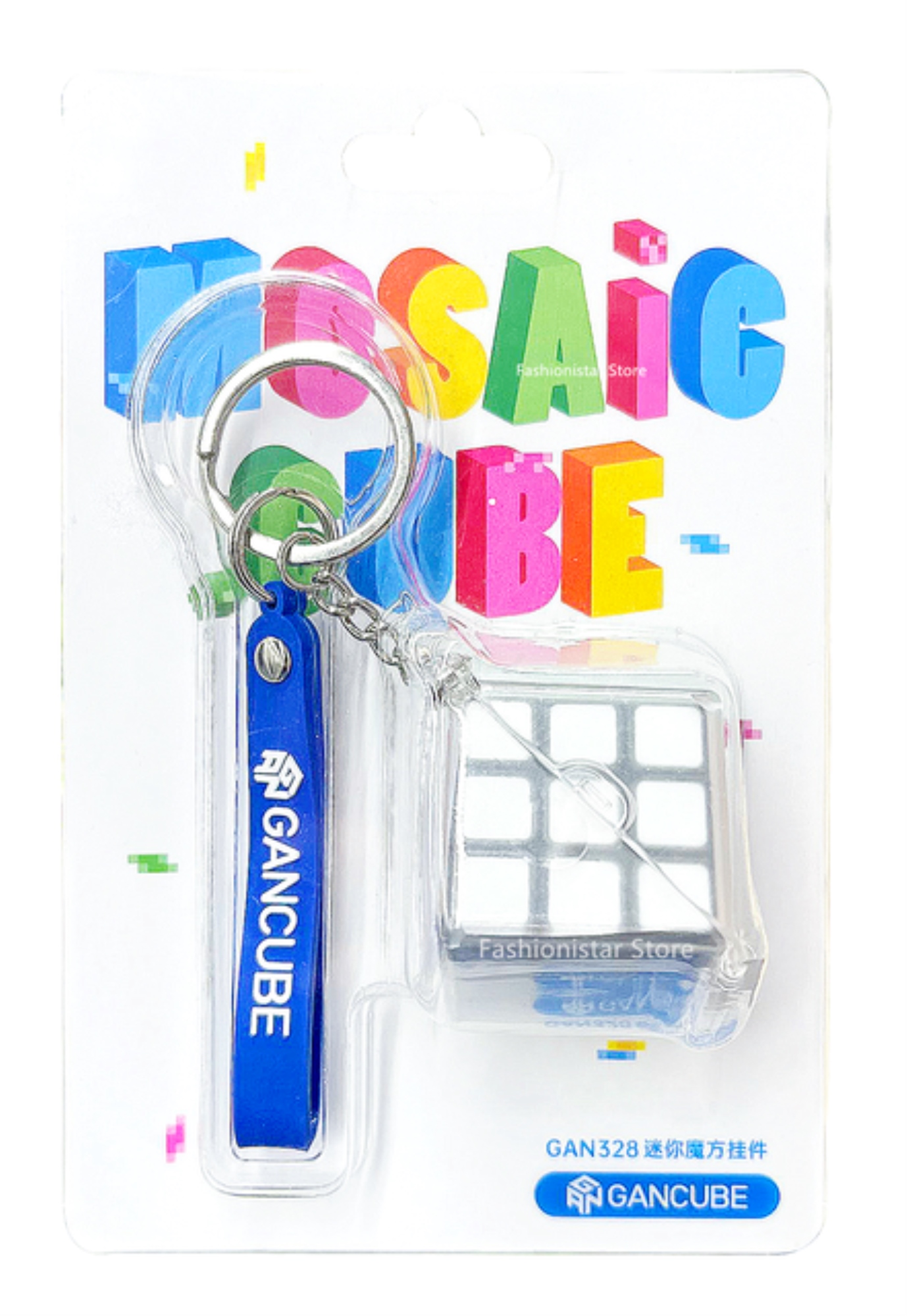 GAN328 Keychain 3x3x3 Speed Cubes GAN KeyChain Mosaic 328 cube GAN cubo