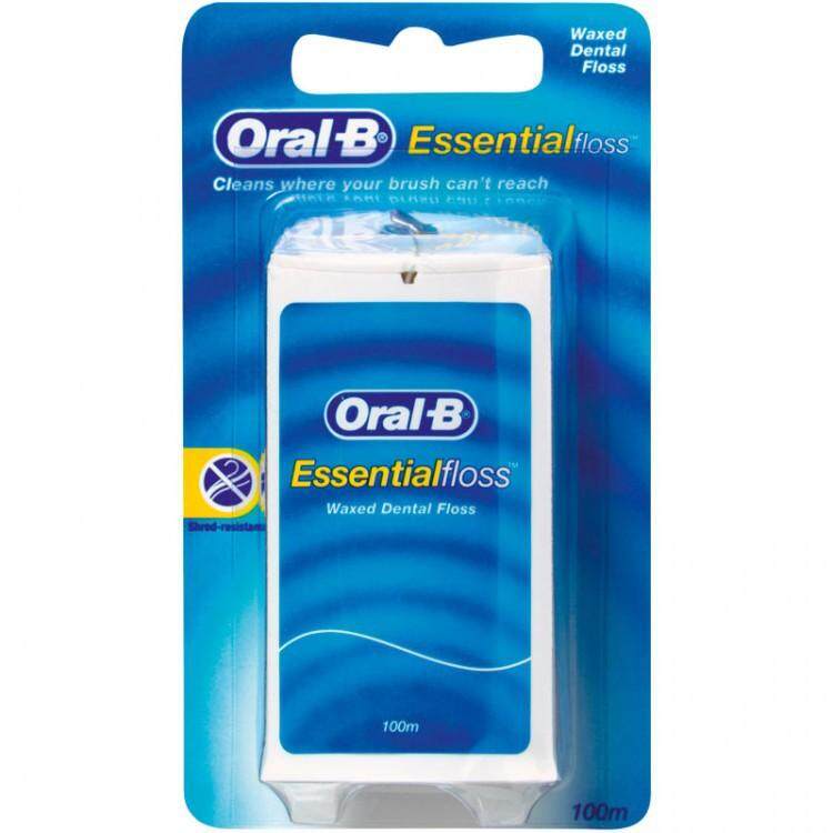 Oral-B Essential Dental Floss waxed 100m