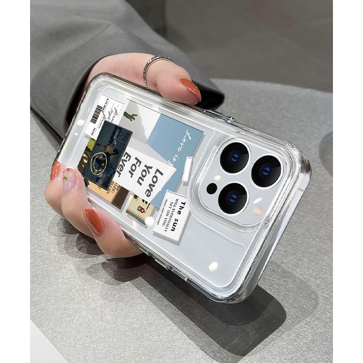For IPhone 14 Pro Max IPhone Case Thickened TPU Soft Case Clear Case Shockproof Simple Style Compatible with For IPhone 13 Pro Max 11