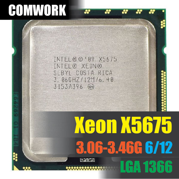 ซีพียู Intel XEON X5675 LGA 1366 CPU PROCESSOR X58 MAC PRO 2010 2012 WORKSTATION SERVER COMWORK