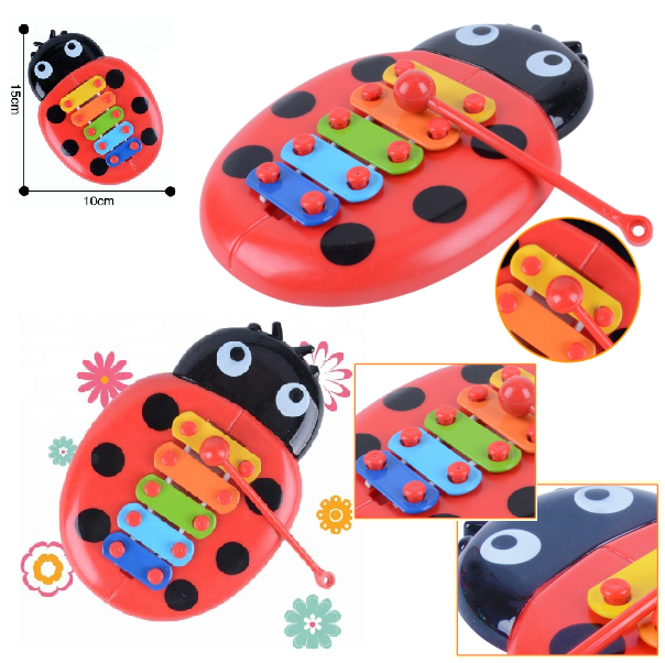 ThaiToyShop   ระนาดเต่าทอง ของเล่นเด็กหลากสี    Musical Ladybug Xylophone, Kids Colorful Educational Learning Toy