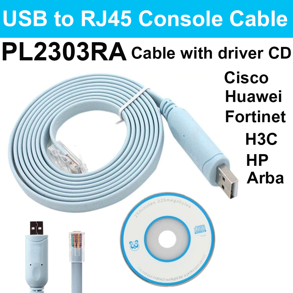 สาย USB to RJ45 Prolific PL2303 ( PL2303RA ) USB RS232 to RJ45 console