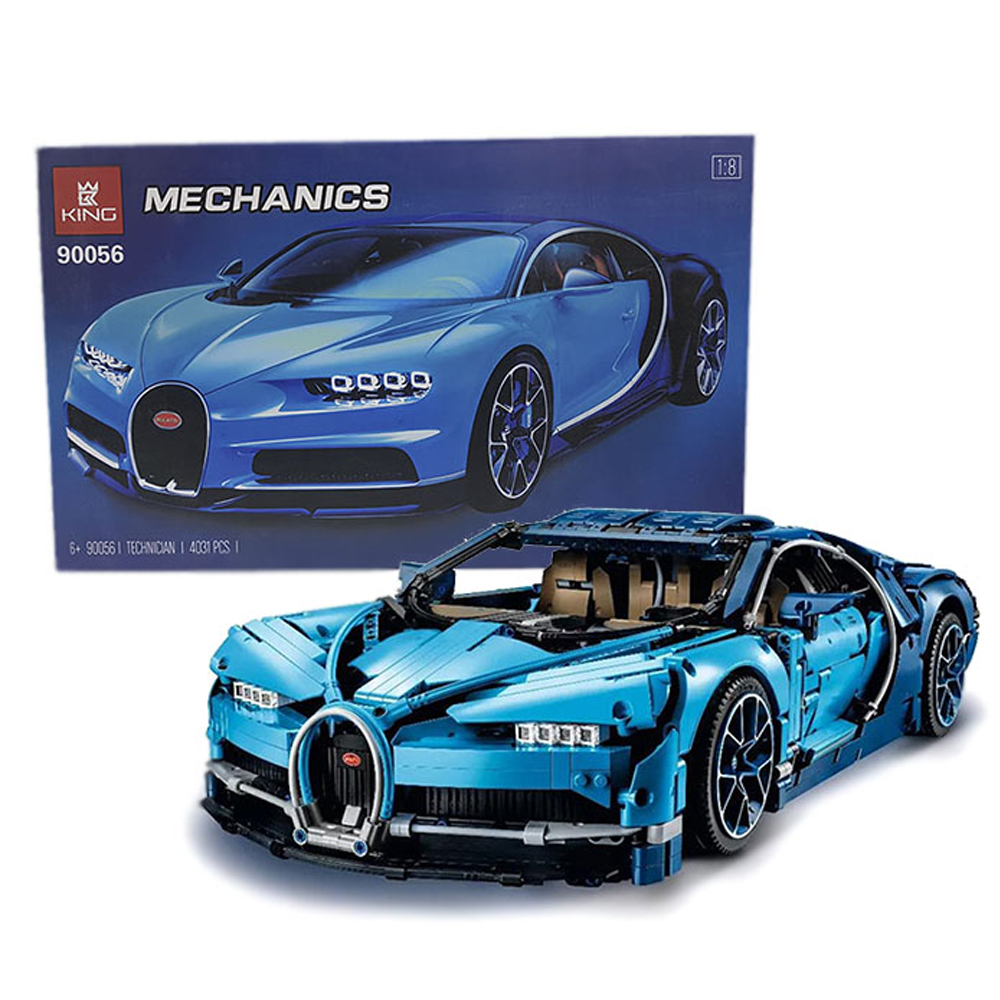 KING 90056 20086 Bugatti Chiron Sports Car Technic Building Block Set 4031 Pieces