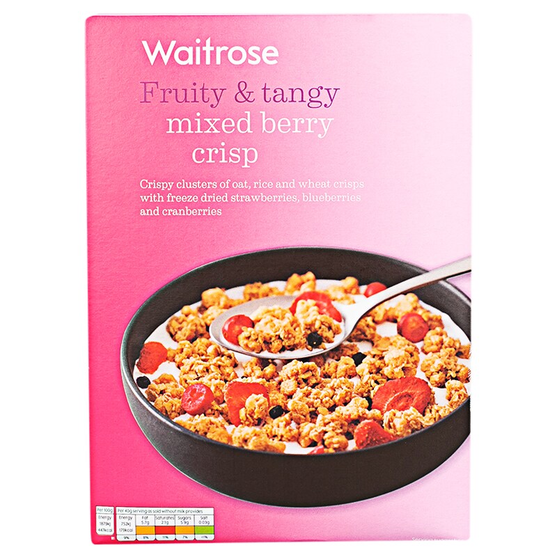 Waitrose Fruity and Tangy Mixed Berry Crisp 500g.