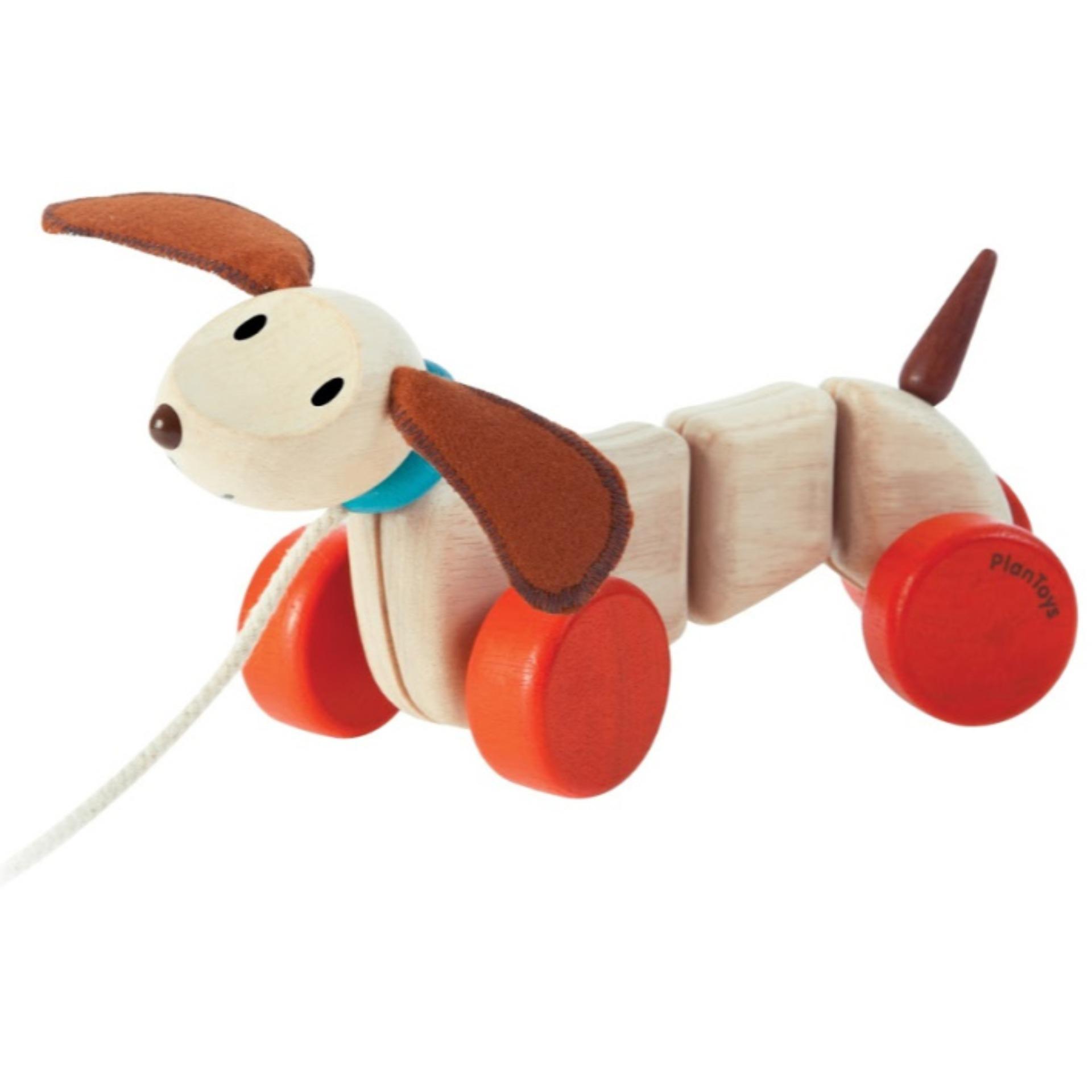 PlanToys Happy Puppy ของเล่นไม้หมาน้อยชิวาว่า ของเล่นเด็ก 12 เดือน