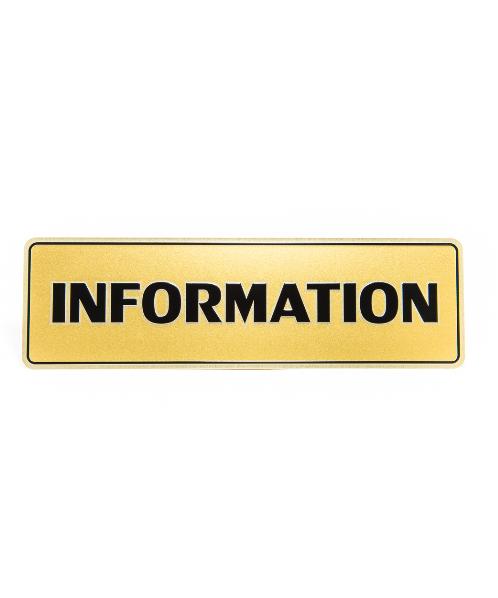 Gara Cityart nameplate ป้าย INFORMATION SGB9101 สีทอง