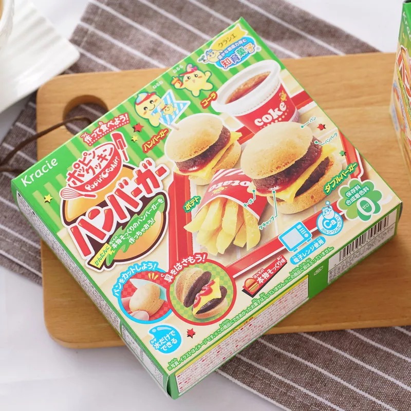 ของเล่นอาหารญี่ปุ่น แพคเกจแฮมเบอร์เกอร์ทอดชุดครัวDIYมือสามารถน้ำตาล