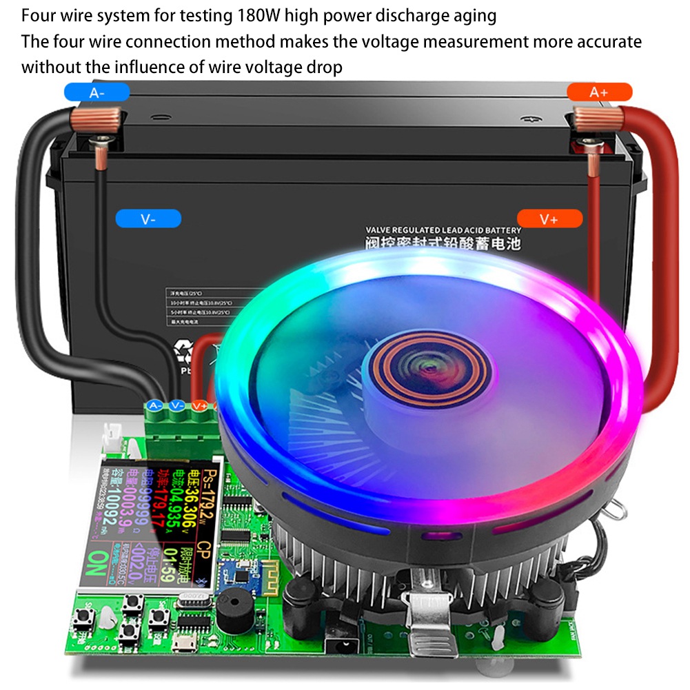 【Ready stock】180W DC USB Tester APP Electronic Load Lithium Battery ...