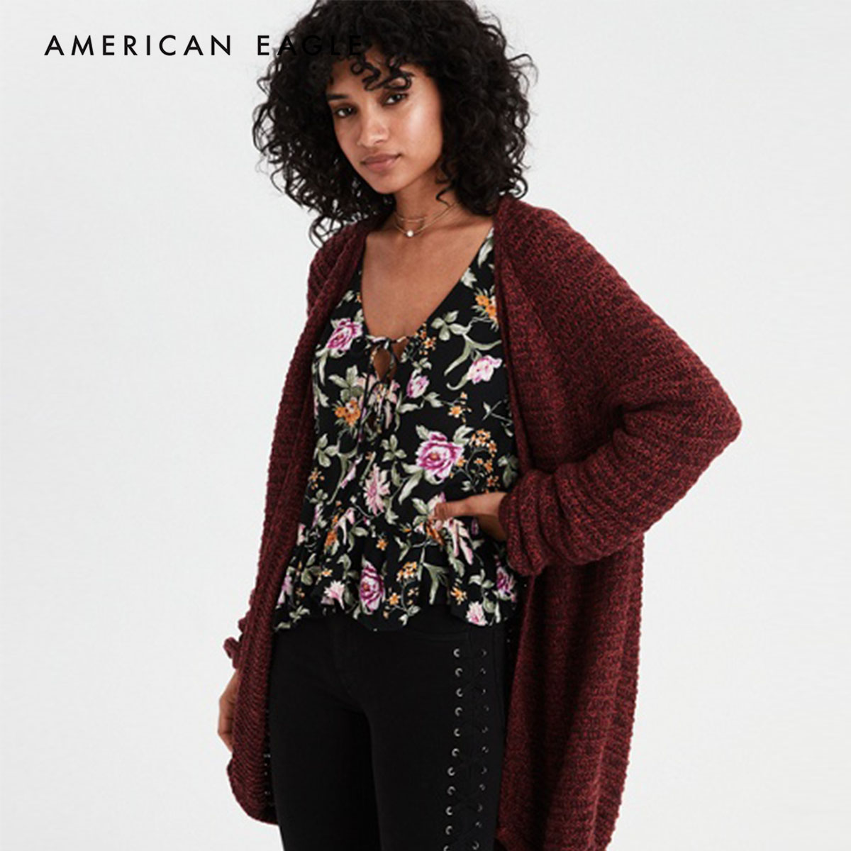 American Eagle Cocoon Cardigan เสื้อ 