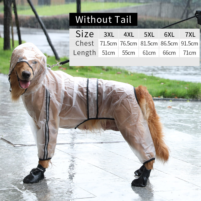 HOO Dog Riancoat Jumpsuit Rain Coat For Dogs Cloak Lador Waterproof