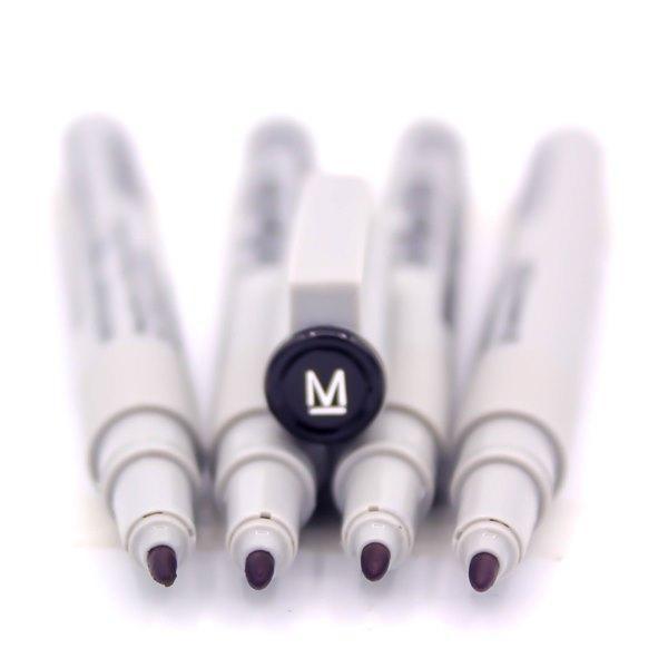 Electro48 ปากกาเขียนแผ่นใส อาร์ทไลน์ ลบได้ 1.0 มม. ชุด 4 ด้าม (สีดำ) สีเข้ม หมึกแห้งเร็ว