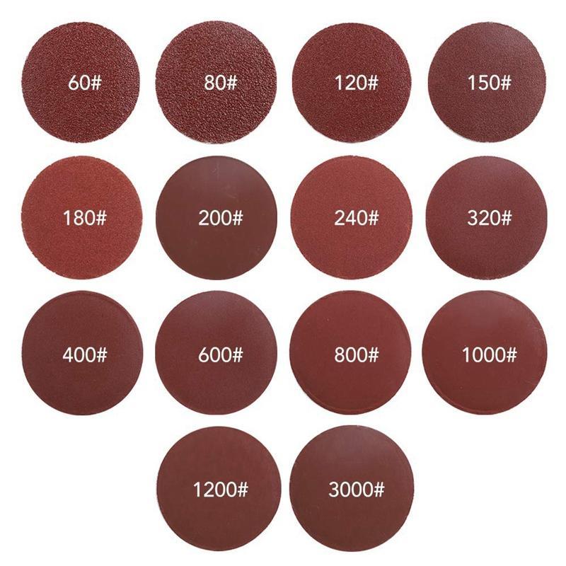 140Pcs 2 Inch Sanding Discs Pad Kit for Drill Grinder Rotary Tools with 1/4 Inch Backer Plate Shank and Soft Foam Buffering Pad,Sandpapers Includes 60-3000 Grit