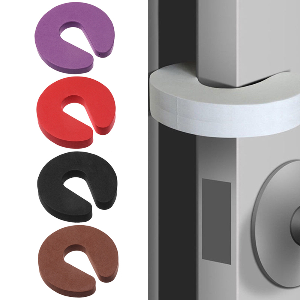 FOXNUTANUJH 4PCS Home Security Door Clip Kitchen Bedroom Foam Baby Kids