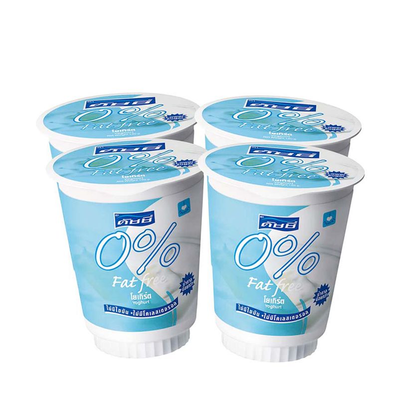 ดัชชี่ โยเกิร์ต รสธรรมชาติ ไขมัน 05 กรัม x 4 ถ้วย/Dutchy yoghurt, natural flavor, 0�t 135 grams x 4 cups