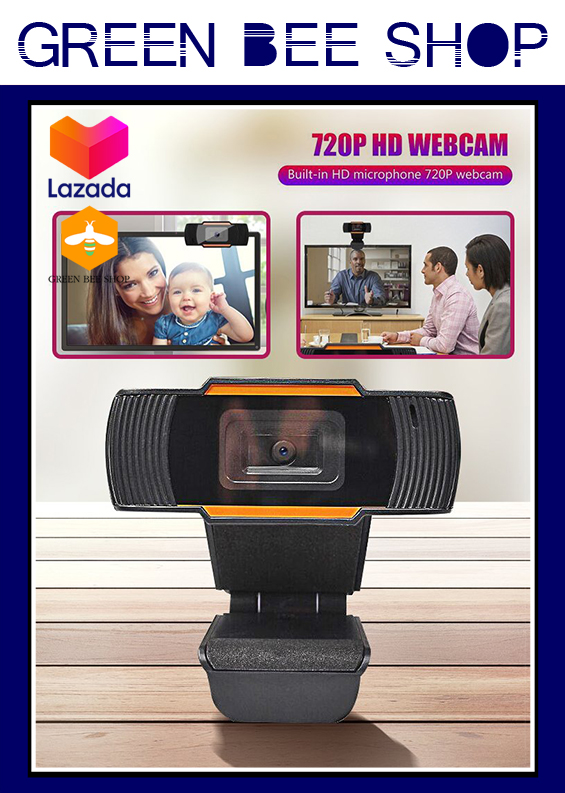 กล้อง 720P Web Camera กล้อง Web Camera สำหรับใช้งานร่วมกับอุปกรณ์อิเล็กโทรนิกส์ต่างๆ เช่น คอมพิวเตอร์ตั้งโต๊ะ, คอมพิวเตอร์แล็บท็อป, จอโทรทัศน์ฯลฯ