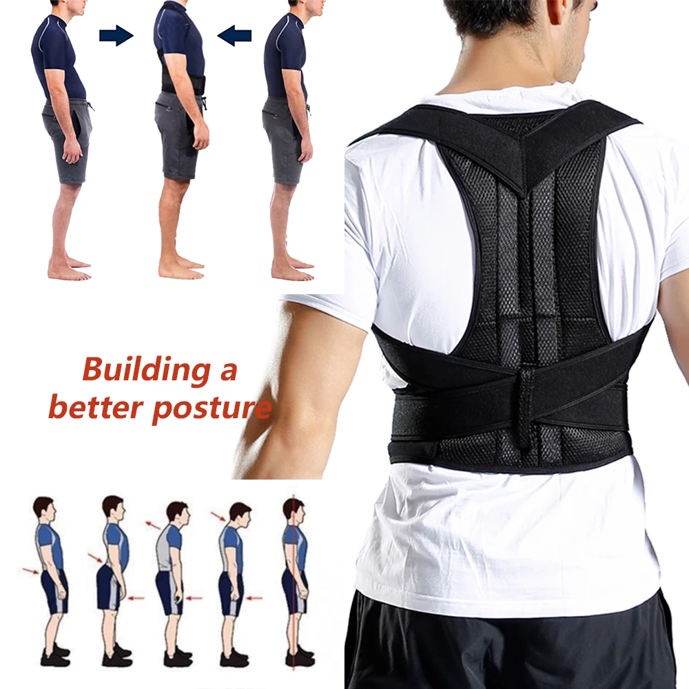 Posture Corrector เข็มขัดพยุงหลังแก้ไขท่าทาง สายรัดปรับระดับได้เพื่อปรับปรุงท่าที่ไม่ดีของแผ่นหลัง