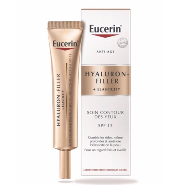 Eucerin Hyaluron Elastic Filler Eye Cream แพคเกจยุโรป 15ml ยูเซอรีน ไฮยาลูรอน อีลาสติก ฟิลเลอร