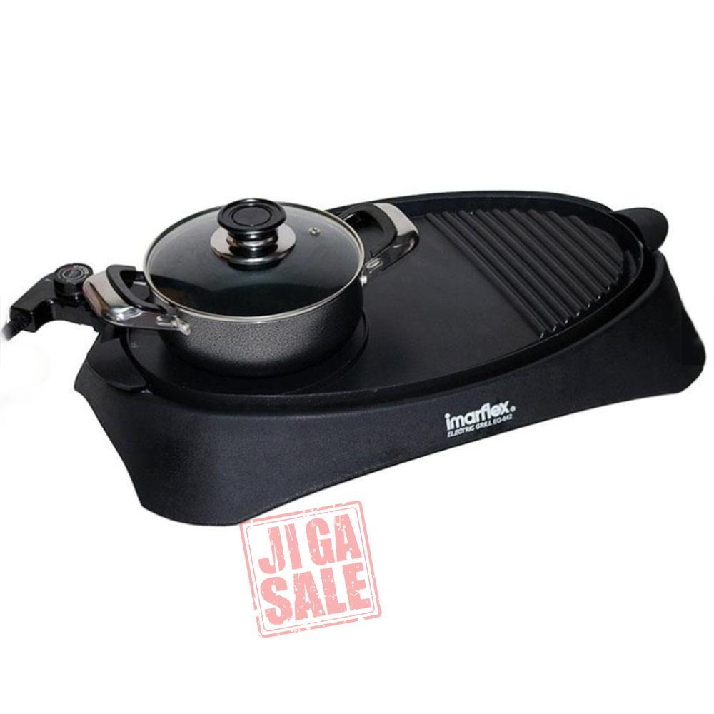 IMARFLEX เครื่องปิ่ง/ย่างอเนกประสงค์ พร้อมหม้อสุกี้ 1700w รุ่น EG-642