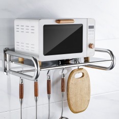 BEPANG Dụng cụ nhà bếp Kệ giữ Lò vi sóng Giá đỡ nhà bếp Tường đứng Giá để đồ Nhôm Khung