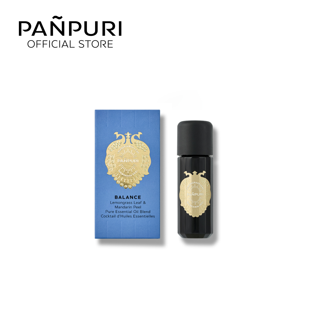 PANPURI BALANCE Lemongrass Leaf & Mandarin Peel Pure Essential Oil Blend (10ml) ปัญญ์ปุริ น้ำมันหอมระเหย กลิ่นตะไคร้ กลิ่นส้ม