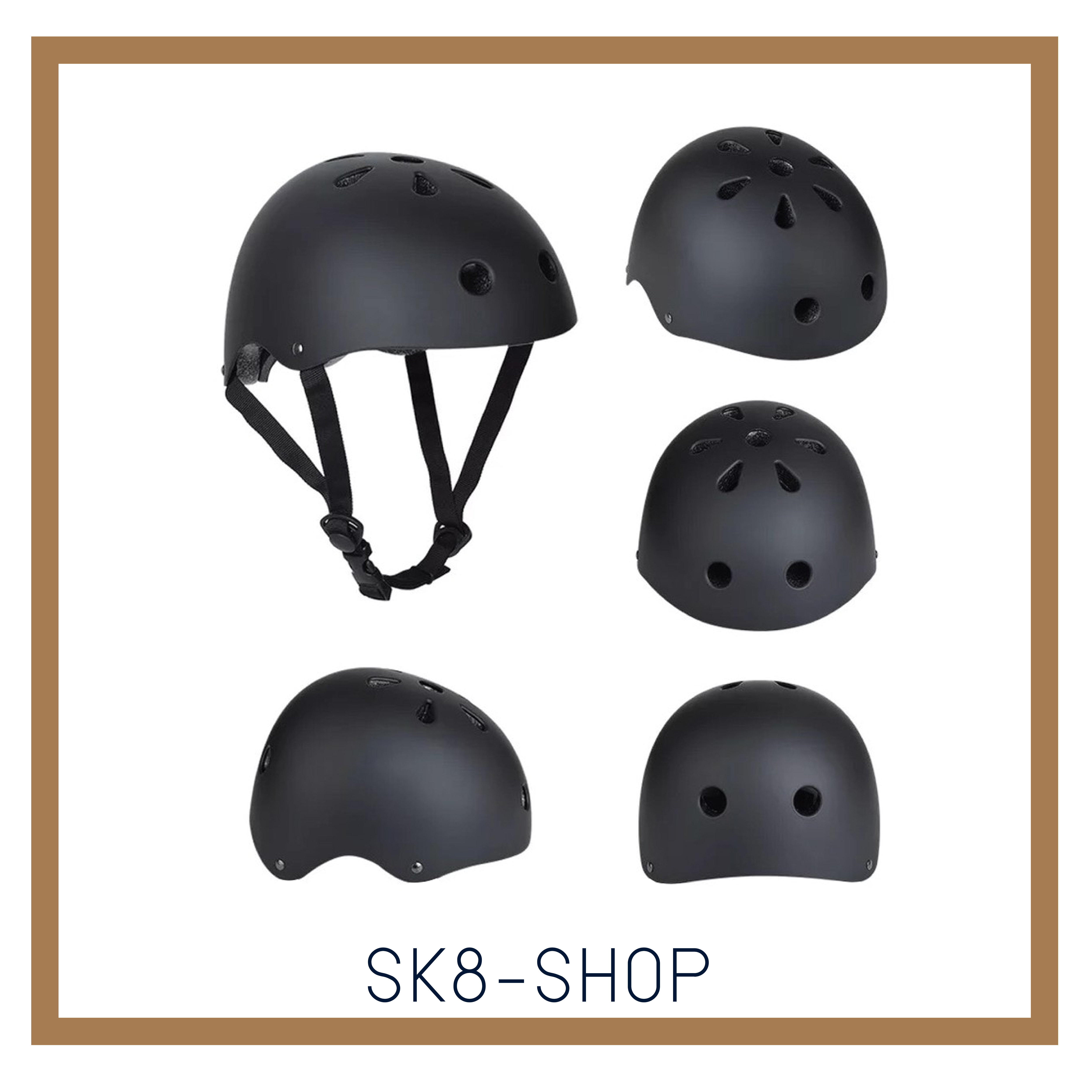 [ส่งจากไทย] อุปกรณ์เซฟตี้ หมวกเซฟตี้สีดำ สเก็ตบอร์ด อุปกรณ์ป้องกัน