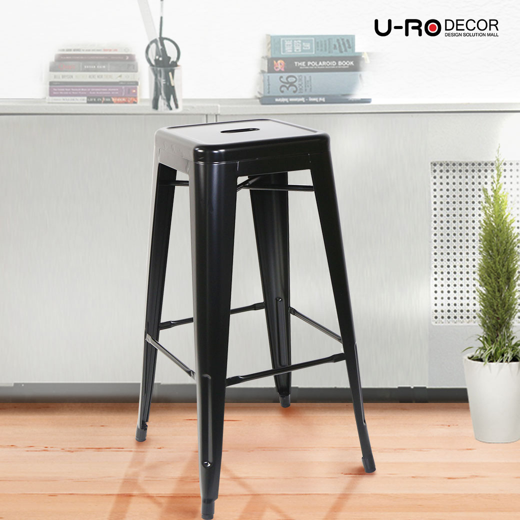 U-RO DECOR รุ่น ZANIA-L (ซาเนีย-แอล) เก้าอี้บาร์ สตูลเหล็ก ทรงสูง สไตล์ลอฟท์ เก้าอี้คาเฟ่ เก้าอี้ออกงาน เก้าอี้เหล็ก บาร์สตูล เก้าอี้บาร์สูง  ขนาดสินค้า 43x43x76 CM. Chair Stool