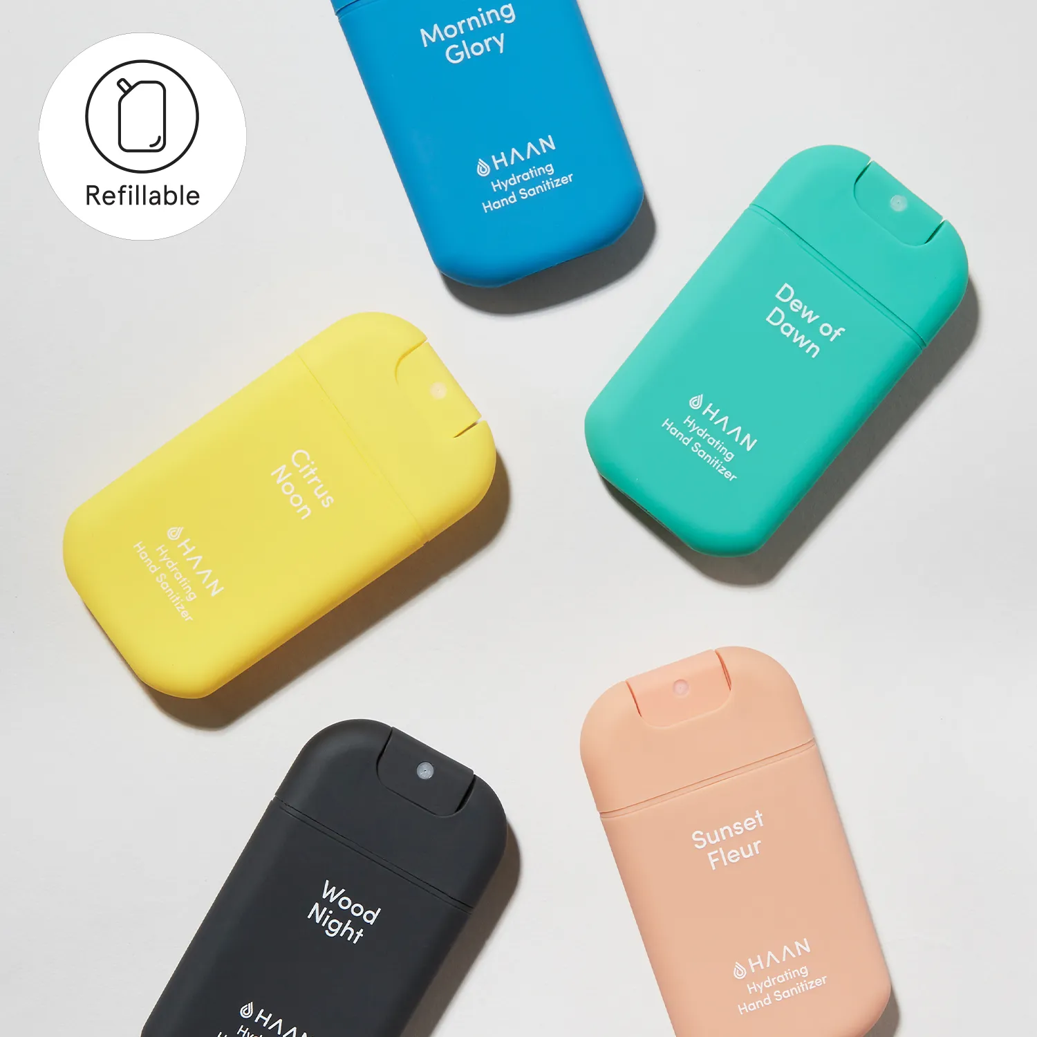 HAAN Daily Mood Hand Sanitizer สเปรย์แอลกอฮอล์ 72.4% พร้อมว่านหางจรเข้ กลิ่นธรรมชาติ
