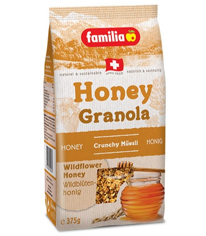 Familia Honey Granola แฟมิเลีย กราโนล่า รสน้ำผึ้ง 375g.