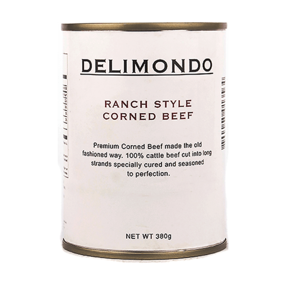 Delimondo Ranch Style Corned Beef เดลี่มอนโด คอร์น บีฟ เนื้อวัวบดปรุงรส บรรจุกระป๋อง 380 กรัม เนื้อวัว เนื้อกระป๋อง