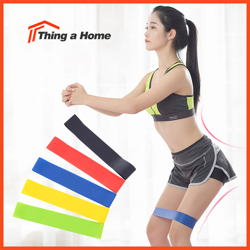 Thing a Home ยางยืดออกกำลังกาย ยางยืดวงแหวน บริหารร่างกาย แรงต้านขนาดต่างๆ 1ชุดมี5 เส้น