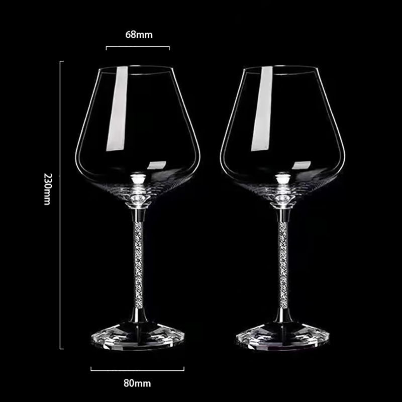 XiHeLi Ly rượu thủy tinh pha lê rhinestone sang trọng ly thủy tinh cương cao cấp ly rượu vang đỏ ly uống rượu cái cốc Quà tặng