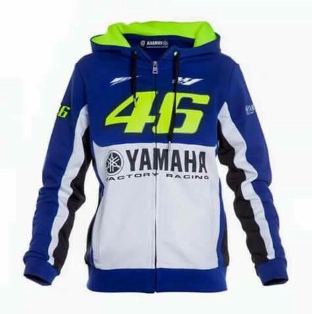 เสื้อฮู้ด YAMAHA 46 น้ำเงิน+ขาว