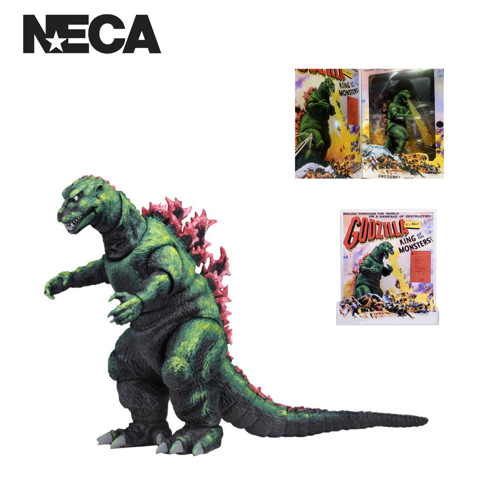 (NECA) Godzilla – 12″ Head to Tail Action Figure – 1956 Movie Poster Godzilla