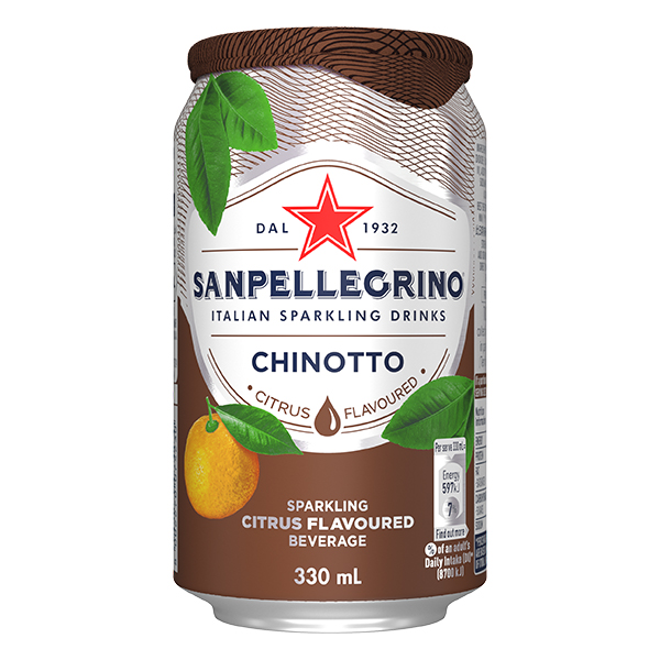 San Pellegrino Fruit Beverage Chinotto 330 ml น้ำผลไม้อัดแก๊สธรรมชาติ รสส้ม ซานเพลิกริโน่ ขนาด 330ml (5230)