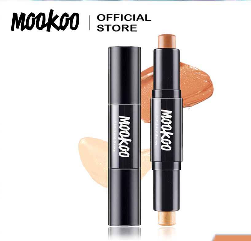[🚛พร้อมส่ง] ไฮไลท์ & คอนทัวร์ 2ใน1 มูคู รุ่นเมคอัพ2หัว MOOKOO V-FACE MAGICALLY MAKE UP STICK Light Highlight & Contour Makeup