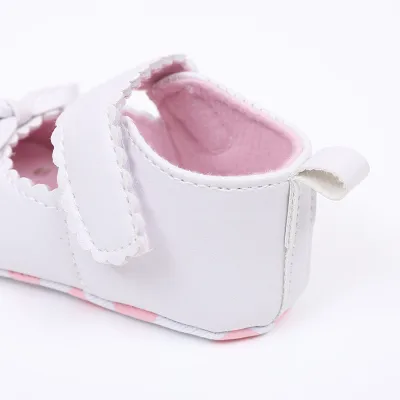 Do-it-yourself Newborn Infant Baby Girls Crib Shoes Soft Sole Anti-slip Sneakers Bowknot Shoes