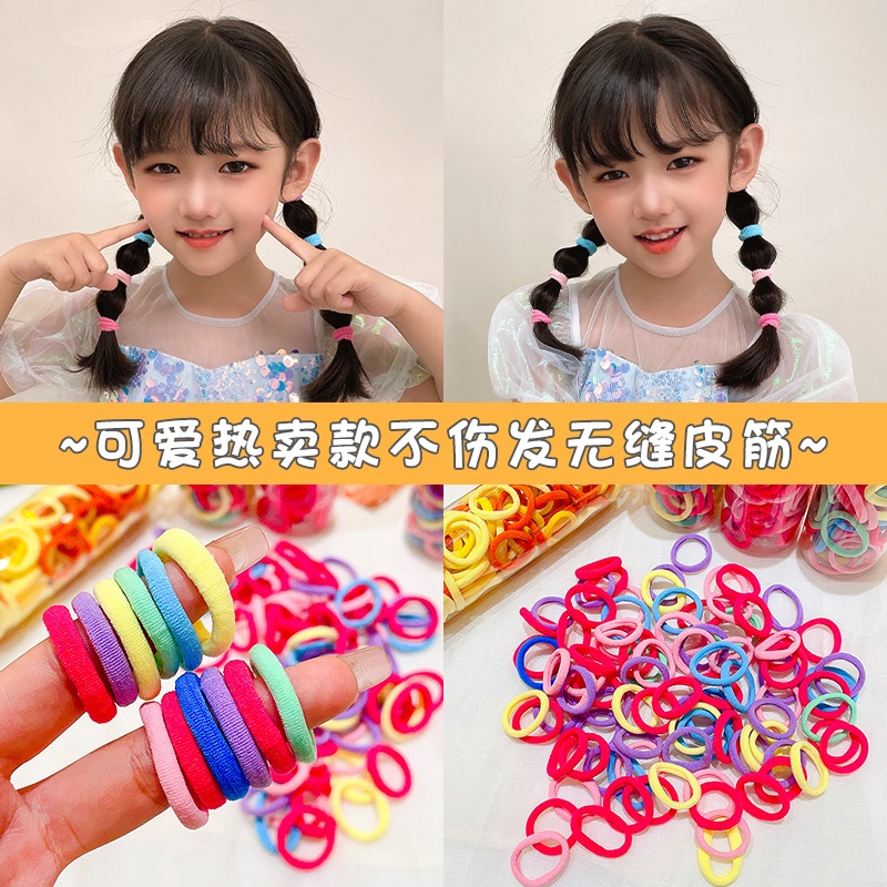 100 Cái/hộp Dây Chun Buộc Tóc đuôi Ngựa