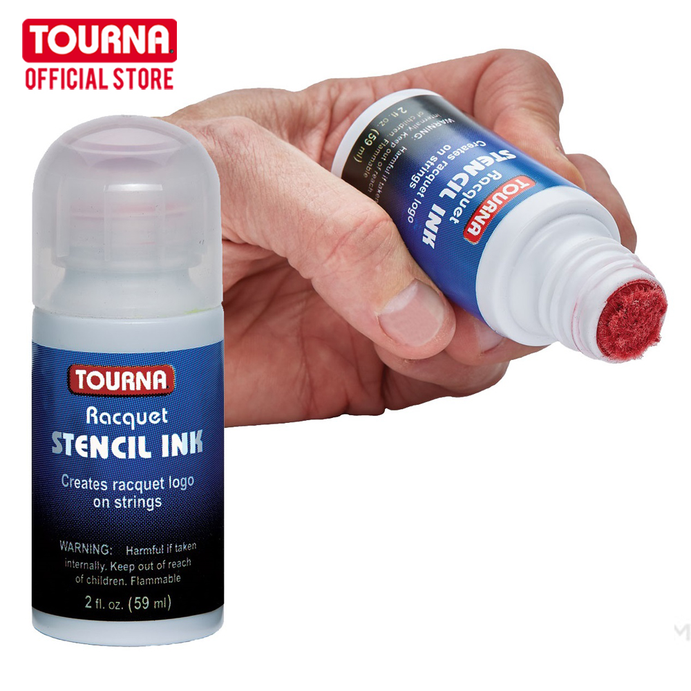 Tourna Racket Stencil Ink 59ml. Red หมึกทาเอ็นเทนนิส แบดมินตัน (สีแดง)